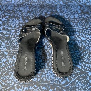 ENZO ANGIOLINI|Black Sandals|Chic Sandals